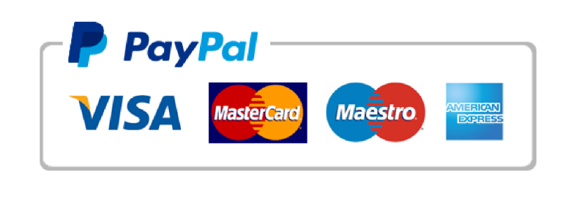 Checkout with Credit Card or PayPal
